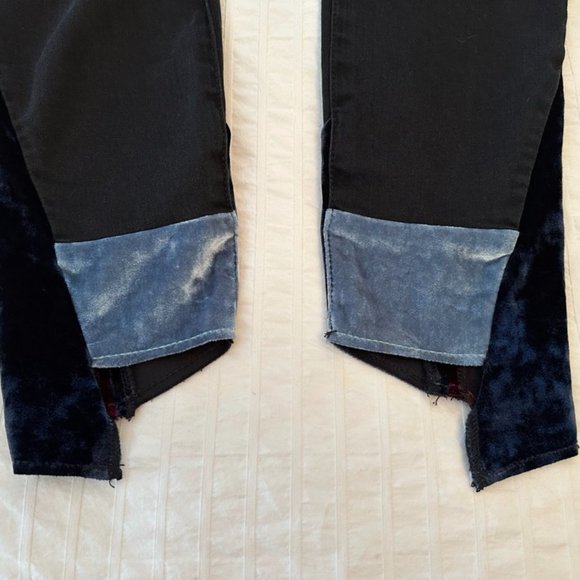 Sam Edelman Women's Black "The Kitten" Mid Rise Skinny Jeans with velvet hem - Picture 5 of 6